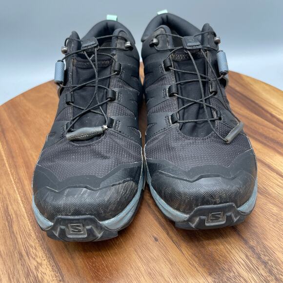 Salomon X Ultra 4 Shoes Womens 8.5 Gore Tex Hiking Black/Stormy Blue Trail - Picture 2 of 9